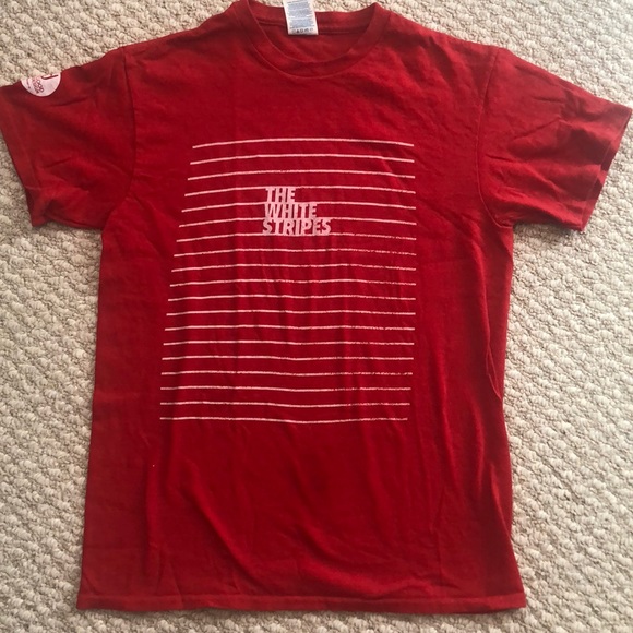Tops | White Stripes Band Tshirt Size 